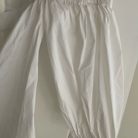 Milly of New York White Poplin Off the Shoulder Blouse - Picture 7 of 7